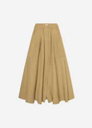 Parachute Skirt in Viscose Linen  - Camel - CO Collections